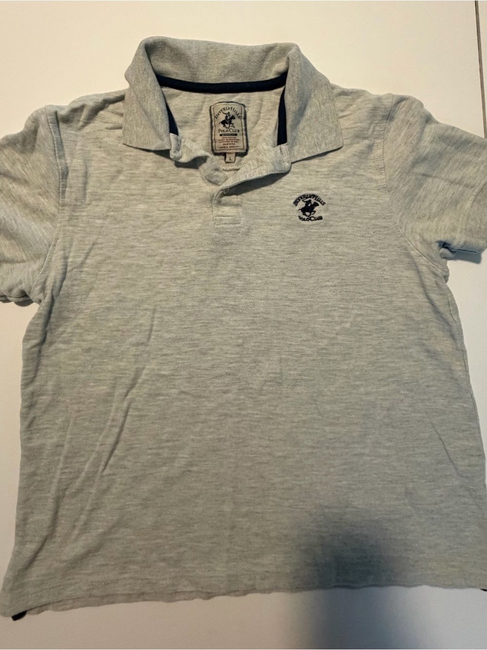 Beverly Hills Polo Club Heather Gray Men's Polo-L